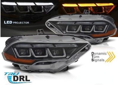 PHARES A LEDS "FULL LEDS REAL DRL" FORD MUSTANG VI PHASE 2 avec clignotants DTS -DYNAMIC TURN SIGNAL -VERSION 2 (09-2017/2023)