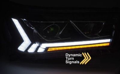 PHARES A LEDS FULL LEDS TUBE LIGHT "REAL DRL" TOYOTA HI-LUX AVEC CLIGNOTANTS DTS -DYNAMIC TURN SIGNAL -(2016/2020)