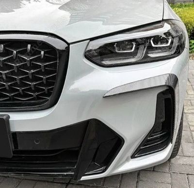SPLITTERS DE PARE CHOC AVANT BMW X3 G01 PACK M PHASE 2 LCI (07-2021/2024) X4 G02 PACK M PHASE 2 LCI (07-2021/2024)