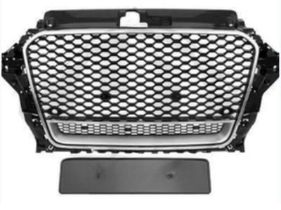 CALANDRE SANS SIGLE TYPE RS3 FRAME PIANO BLACK OU FRAME CHROME AUDI A3 TYPE 8V PHASE 1 (2012/04-2016)