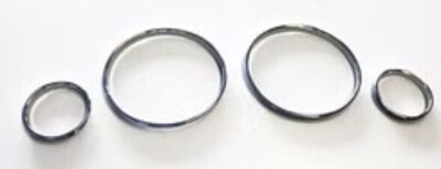 ENTOURAGE DE COMPTEURS CARBONE AVEC CLIPS SILVER OU CHROMES POUR BMW E38,E39 OU X5 E53 (1994/2006)
