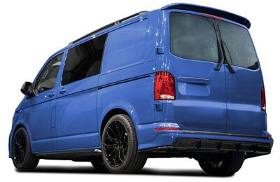 PARE CHOC ARRIERE TYPE DIFFUSEUR VW BUS T6 OU T6.1 AVEC 2 PORTES BATTANTES (2015+)