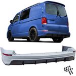 PARE CHOC ARRIERE TYPE DIFFUSEUR VW BUS T6 OU T6.1 AVEC 2 PORTES BATTANTES (2015+)