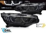 PHARES A LEDS FULL LEDS TUBE LIGHT BAR  "REAL DRL" HONDA CIVIC X AVEC FONCTION DTS -DYNAMIC TURN SIGNAL - V4 (2017/2021)