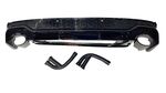 DIFFUSEUR DE PARE CHOC ARRIERE EN ABS PIANO BLACK AVEC EMBOUTS D'ECHAPPEMENTS TYPE DUAL LOOK RSQ7 POUR  AUDI Q7 4M S LINE PHASE 2 (2020+)