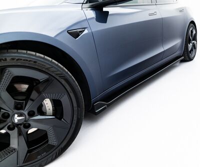 JEU DE BAS DE CAISSE (RAJOUTS EN ABS) TESLA MODEL 3 PROJECT HIGHLAND OU PERFORMANCE PHASE 2 V3 (2024+)