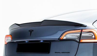 EXTENSION DE BECQUET DE COFFRE TESLA MODEL 3 TYPE "3D GLOSS BLACK" (2017+)