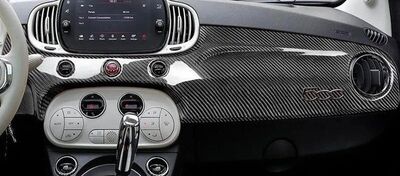 REVETEMENT DE TABLEAU DE BORD EN CARBONE POUR FIAT 500 II (2016/2024)