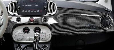 REVETEMENT DE TABLEAU DE BORD EN CARBONE POUR FIAT 500 II (2016/2024)
