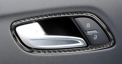 ENJOLIVEURS DE POIGNEES DE PORTES INTERIEURES CARBONE LOOK AUDI TT 8J (2006/2014)