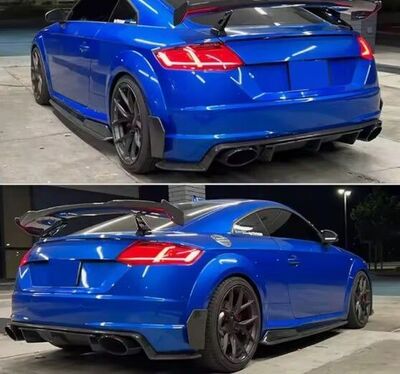 PERFORMANCE FLAPS DE PARE CHOC ARRIERE EN CARBONE AUDI TT 8S S LINE,TTS OU TT RS PHASE 1 (2015/08-2018)