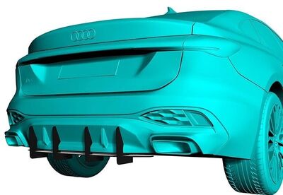 DIFFUSEUR ARRIERE (RAJOUT CENTRAL EN 2 PARTIES) AUDI A5 B10 S LINE "DTM LOOK" (2025+)