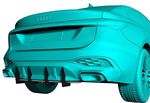 DIFFUSEUR ARRIERE (RAJOUT CENTRAL EN 2 PARTIES) AUDI A5 B10 S LINE "DTM LOOK" (2025+)