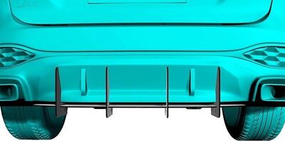 DIFFUSEUR ARRIERE (RAJOUT CENTRAL EN 2 PARTIES) AUDI A5 B10 S LINE "DTM LOOK" (2025+)