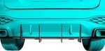 DIFFUSEUR ARRIERE (RAJOUT CENTRAL EN 2 PARTIES) AUDI A5 B10 S LINE "DTM LOOK" (2025+)
