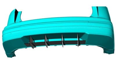 DIFFUSEUR ARRIERE (RAJOUT CENTRAL) SKODA ENYAQ "DTM LOOK" (2020/2024)