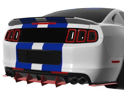 DIFFUSEUR ARRIERE (RAJOUT CENTRAL EN 3 PARTIES) FORD MUSTANG V PHASE 2 "DTM LOOK" (2012/2014)