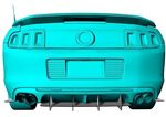 DIFFUSEUR ARRIERE (RAJOUT CENTRAL EN 3 PARTIES) FORD MUSTANG V PHASE 2 "DTM LOOK" (2012/2014)