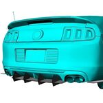 DIFFUSEUR ARRIERE (RAJOUT CENTRAL EN 3 PARTIES) FORD MUSTANG V PHASE 2 "DTM LOOK" (2012/2014)