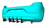 DIFFUSEUR ARRIERE (RAJOUT CENTRAL EN 3 PARTIES) RENAULT CLIO V STANDARD PHASE 1 "DTM LOOK" (2019/03-2023)
