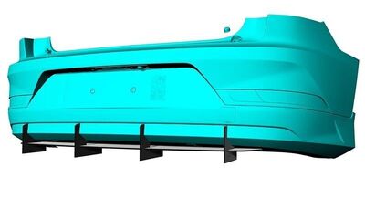 DIFFUSEUR DE PARE CHOC ARRIERE POLESTAR 2 "DTM LOOK" (2020/2024)