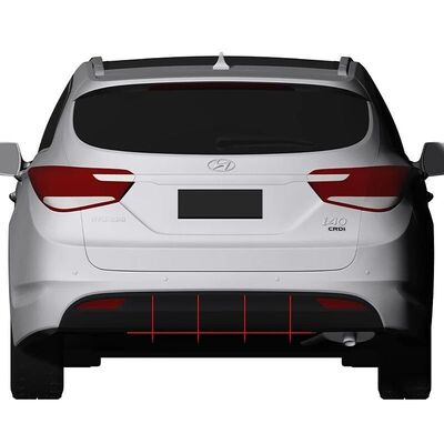 DIFFUSEUR DE PARE CHOC ARRIERE (RAJOUT CENTRAL) HYUNDAI I40 SW CNC "DTM LOOK" (2011§2019)
