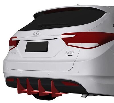 DIFFUSEUR DE PARE CHOC ARRIERE (RAJOUT CENTRAL) HYUNDAI I40 SW CNC "DTM LOOK" (2011§2019)