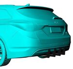 DIFFUSEUR DE PARE CHOC ARRIERE (RAJOUT CENTRAL) HYUNDAI I40 SW CNC "DTM LOOK" (2011§2019)