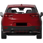 DIFFUSEUR DE PARE CHOC ARRIERE (RAJOUT CENTRAL) MAZDA CX-3 CNC "DTM LOOK" (2014/2024)