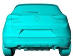 DIFFUSEUR DE PARE CHOC ARRIERE (RAJOUT CENTRAL) MAZDA CX-3 CNC "DTM LOOK" (2014/2024)