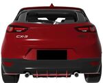 DIFFUSEUR DE PARE CHOC ARRIERE (RAJOUT CENTRAL) MAZDA CX-3 CNC "DTM LOOK" (2014/2024)