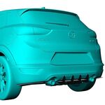 DIFFUSEUR DE PARE CHOC ARRIERE (RAJOUT CENTRAL) MAZDA CX-3 CNC "DTM LOOK" (2014/2024)