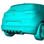 DIFFUSEUR DE PARE CHOC ARRIERE (RAJOUT CENTRAL) MAZDA CX-3 CNC "DTM LOOK" (2014/2024)