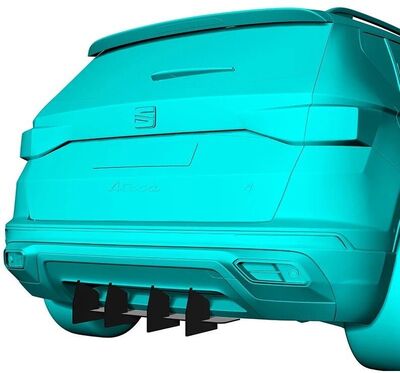 DIFFUSEUR DE PARE CHOC ARRIERE (RAJOUT CENTRAL) SEAT ATECA CNC "DTM LOOK" (2020/2024)