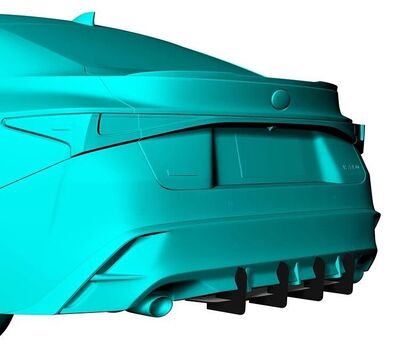 DIFFUSEUR ARRIERE (RAJOUT CENTRAL EN 2 PARTIES) LEXUS IS-F SPORT "DTM LOOK" (2021/2022)