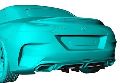 DIFFUSEUR ARRIERE (RAJOUT CENTRAL EN 2 PARTIES) BMW Z4 G29 M40I CNC "DTM LOOK" (2019/2024)