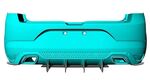 DIFFUSEUR ARRIERE (RAJOUT CENTRAL EN 3 PARTIES) RENAULT MEGANE IV GT "DTM LOOK" (2014/2016)