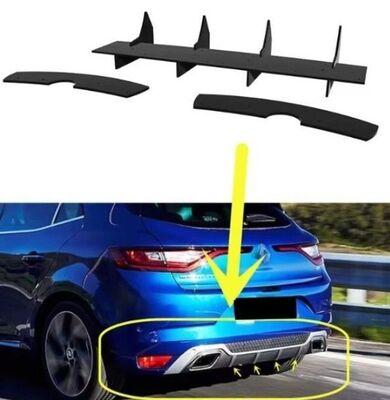DIFFUSEUR ARRIERE (RAJOUT CENTRAL EN 3 PARTIES) RENAULT MEGANE IV GT "DTM LOOK" (2014/2016)