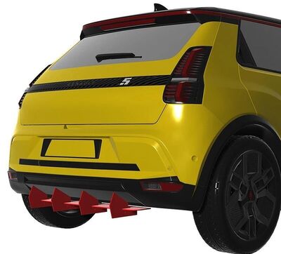 DIFFUSEUR DE PARE CHOC ARRIERE (RAJOUT CENTRAL) RENAULT V E TECH CNC "DTM LOOK" (2024+)