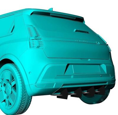 DIFFUSEUR DE PARE CHOC ARRIERE (RAJOUT CENTRAL) RENAULT V E TECH CNC "DTM LOOK" (2024+)