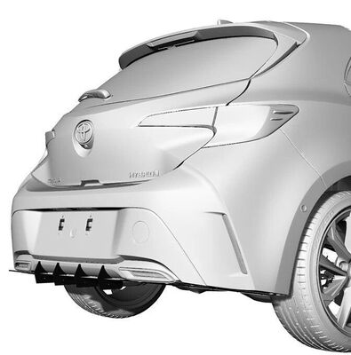 DIFFUSEUR ARRIERE (RAJOUT CENTRAL ET RAJOUTS LATERAUX) TOYOTA COROLLA X12 E210 CNC "DTM LOOK" (2018/2021)
