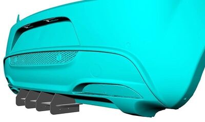 DIFFUSEUR ARRIERE (RAJOUT CENTRAL) ALFA ROMEO MITO CNC "DTM LOOK" (2008/2014)