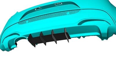 DIFFUSEUR ARRIERE (RAJOUT CENTRAL) ALFA ROMEO MITO CNC "DTM LOOK" (2008/2014)