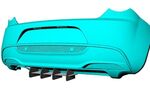 DIFFUSEUR ARRIERE (RAJOUT CENTRAL) ALFA ROMEO MITO CNC "DTM LOOK" (2008/2014)