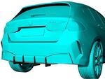 DIFFUSEUR ARRIERE (RAJOUT CENTRAL EN 2 PARTIES) BMW SERIE 1 F70 STANDARD PHASE 1 CNC "DTM LOOK" (10-2024+)