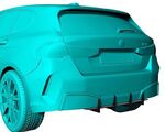 DIFFUSEUR ARRIERE (RAJOUT CENTRAL EN 2 PARTIES) BMW SERIE 1 F70 STANDARD PHASE 1 CNC "DTM LOOK" (10-2024+)