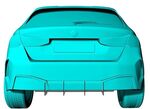 DIFFUSEUR ARRIERE (RAJOUT CENTRAL EN 2 PARTIES) BMW SERIE 1 F70 STANDARD PHASE 1 CNC "DTM LOOK" (10-2024+)