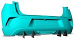 DIFFUSEUR DE PARE CHOC ARRIERE (RAJOUT CENTRAL ET SPLITTERS LATERAUX) OPEL MOKKA II E CNC "DTM LOOK" (2021/2025)