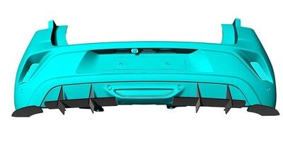 DIFFUSEUR DE PARE CHOC ARRIERE (RAJOUT CENTRAL ET SPLITTERS LATERAUX) OPEL MOKKA II E CNC "DTM LOOK" (2021/2025)
