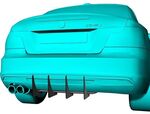 DIFFUSEUR ARRIERE (RAJOUT CENTRAL EN 2 PARTIES) BMW SERIE 1 E82/E88 COUPE/CABRIOLET PACK M CNC "DTM LOOK" (2007/2013)